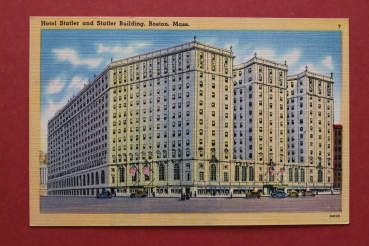 Postcard PC Boston Massachusetts 1920-1950 Hotel Statler and Statler Building USA US United States